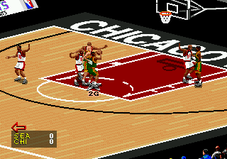 NBA Live 98 (USA) In game screenshot